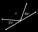 Cuál es el suplemento de 85º? a) 180º b) 95º c) 5º d) 90º De acuerdo con la figura: Cuál es el valor de x? a) 180º b) 90º c) 225º d) 105º GEOMETRÍA.
