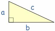 TEOREMA DE PITÁGORAS. En un triángulo rectángulo el cuadrado de la hipotenusa es igual a la suma de los cuadrados de los otros dos lados (catetos).