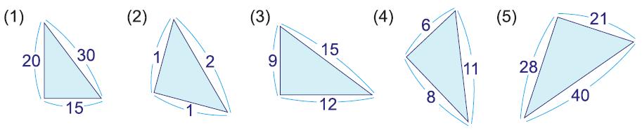 = 10, entonces = 3 uáles de los siguientes triángulos son rectángulos?