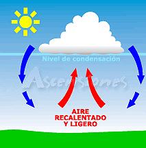 Convección La energía es transmitida a través de gases que circulan.