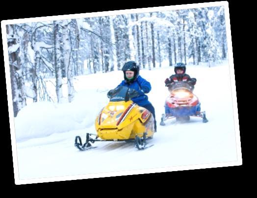 8 Día 5º (6/1) ROVANIEMI Safari en Moto de Nieve y Opcional Karting y mini-motos de nieve Desayuno buffet. Recogida en el Sokos Hotel Vaakuna y traslado hasta la base de las motos de nieve.
