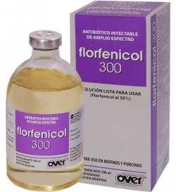 Terneros: 5 a 15 ml. Florfenicol 300 Antibiótico de amplio espectro. Florfenicol al 30%. Cada 100 ml de producto contiene: Florfenicol: 30 g Agentes de Formulación: c.s. Bovinos, porcinos.