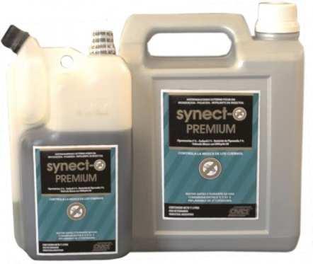 Synect-Premium Pour On Antiparasitario externo.pour On. Formulación a base de Cipermetrina y Carbaril, con Butóxido de Piperonilo como sinergizante, en vehículo oleoso.