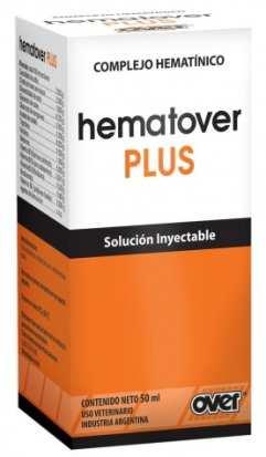 Hematover Plus (Complejo Hematínico) Reconstituyente general. Antianémico. Rápida recuperación de animales debilitados.