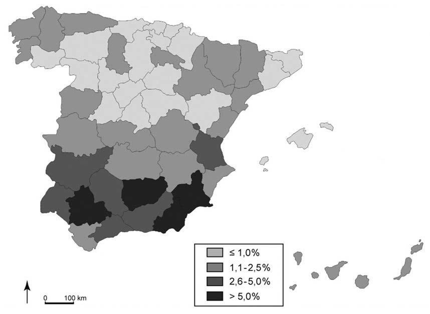 Exercici 4 [3 punts en total] La població activa agrària a Espanya va començar a davallar a partir dels anys cinquanta del segle passat en relació amb el desenvolupament que va viure la indústria.