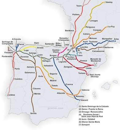 ITINERARIOS HISTÓRICOS -Camino Francés -Camino Primitivo -Camino del Norte -Camino Inglés