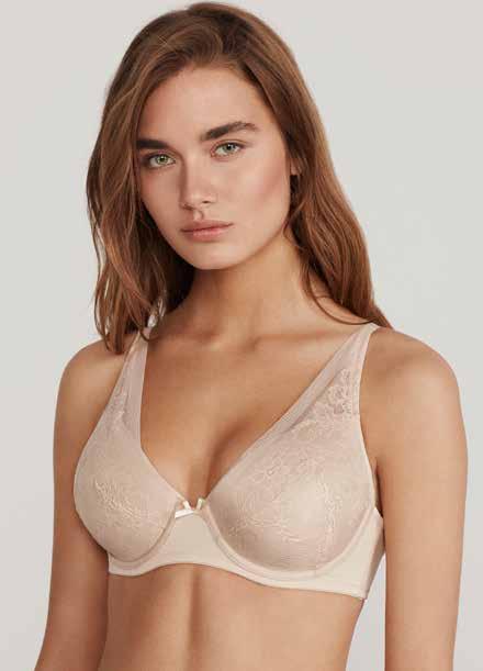 Padded bra with multi-position shoulder straps.