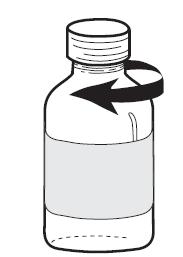 Para abrir el frasco, presionar el tapón hacia abajo y girar al mismo tiempo (ver Figura 1); b. desenrosque el envase de plástico que contiene el gotero dosificador (ver Figura 2); c.
