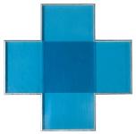 (x 5) 65 x 325 cm [total] Cruz, azul 1990 Acrílico sobre madera,