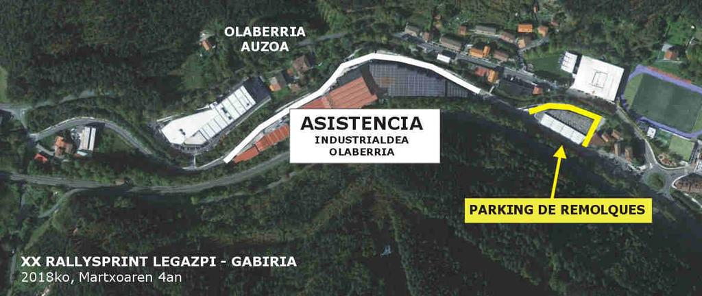 ANEXO III ASISTENCIAS El Parque de Asistencia estará situado en el Polígono Industrial Olaberria, después de pasar Legazpi sentido Oñati. Se entregará un distintivo de asistencia a cada participante.