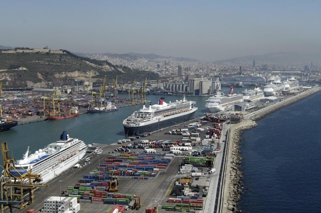 cargas vía el puerto en que están localizados.