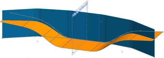 Las aplicaciones CAD 3D suelen incluir un comando para obtener una curva como intersección de dos superficies Obtenga la proyección vertical de la curva Obtenga la proyección
