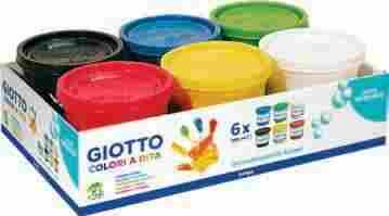 Ideal para una primera aproximación al color, la pintura a dedos Giotto es segura, dermatológicamente testada y libre de gluten.