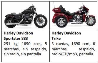 795 Suplemento Salidas 15 JUN - 31 AGO 400-600 Suplemento Harley Davidson Trike 675 Tasas Aéreas (Aprox.