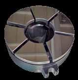 Los cojinetes de empuje consisten en un disco de carbono de alta calidad con zapata de acero inoxidable