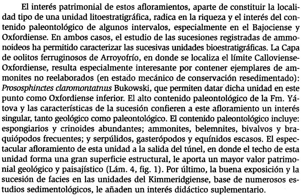 En este sector, El Khoudary (1974) realiza un estudio micropaleontológico detallado en torno al límite Oxfordiense-Kimmeridgiense.