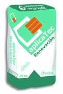 aplicatec Renovación PRESENTACIÓN aplicatec Renovación se presenta en sacos de papel de 25 Kg, con lámina de plástico antihumedad, en palets retractilados de 1.600 Kg (64 sacos).