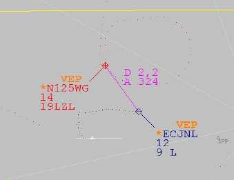 11:42:11.- TWR LEZL pregunta a la aeronave 2 si tiene contacto visual con una aeronave tipo C152 en primer tercio de viento en cola RWY 27.