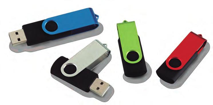 Memoria USB metálica.