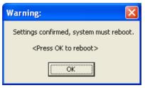 (4)Hga click en "OK" para finalizar la instalación. Su máquina se reiniciará.