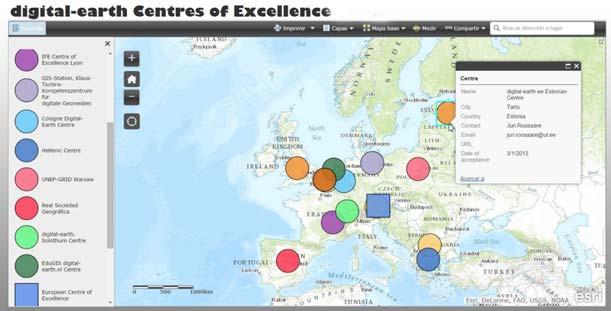 of the accredited Centres established by the European network digitalearth.eu: geomedia in schools, a Comenius Lifelong Learning Programme financed by the European Commission.
