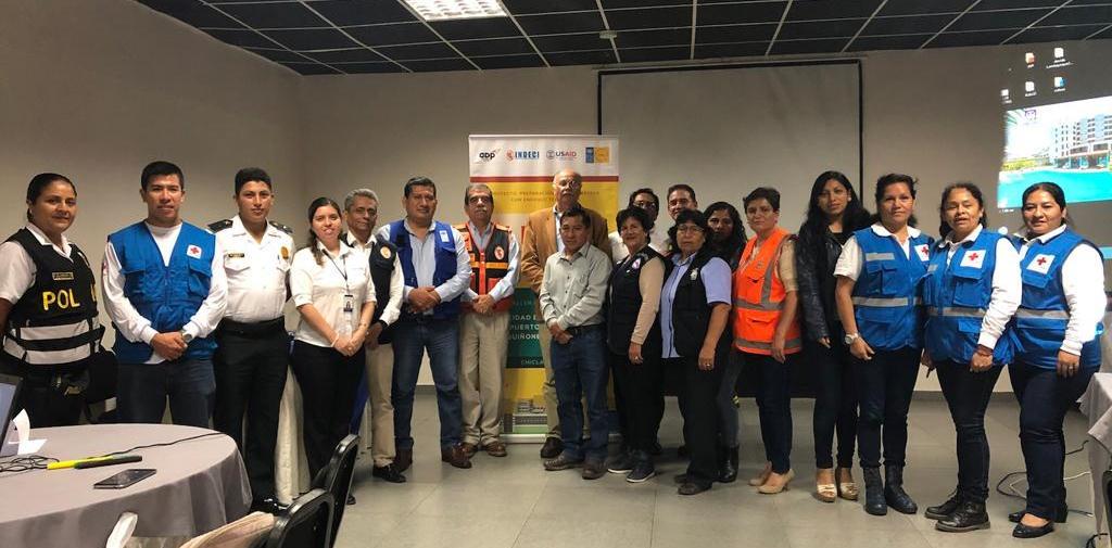 Quiñónez Gonzalez de Chiclayo como alterno al Aeropuerto Jorge Chávez de Lima, en caso de un sismo de gran magnitud en la capital del país. El evento fue organizado por PNUD-INDECI y AdP.