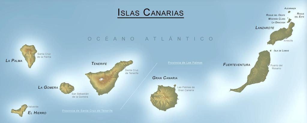 Características de las regiones biogeográficas La región biogeográfica macaronésica (II) El archipiélago canario está bajo influencias climáticas contrapuestas (las masas de aire frescas y húmedas