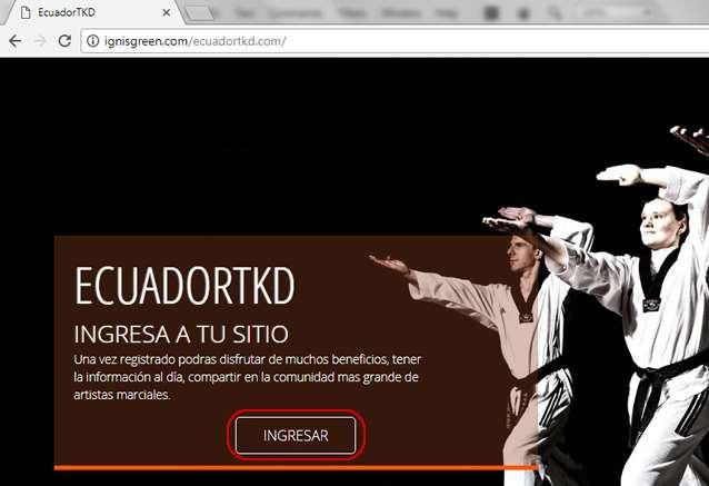 INSCRIPCIONES: Las inscripciones se receptarán en línea (vía internet) desde la aplicación www.ecuadortkd.