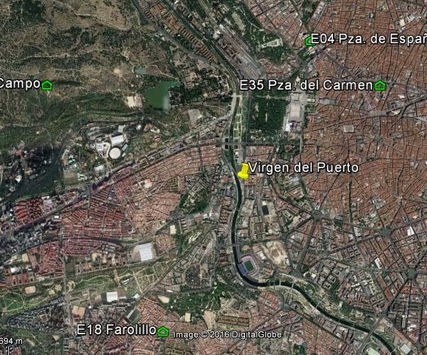 Fechas campaña: 24de febrero a 1de abril de 217 Ubicación Virgen del Puerto en Madrid Río Altura de captación respecto al suelo CO, NO 2, SO 2, O 3 : 4 m