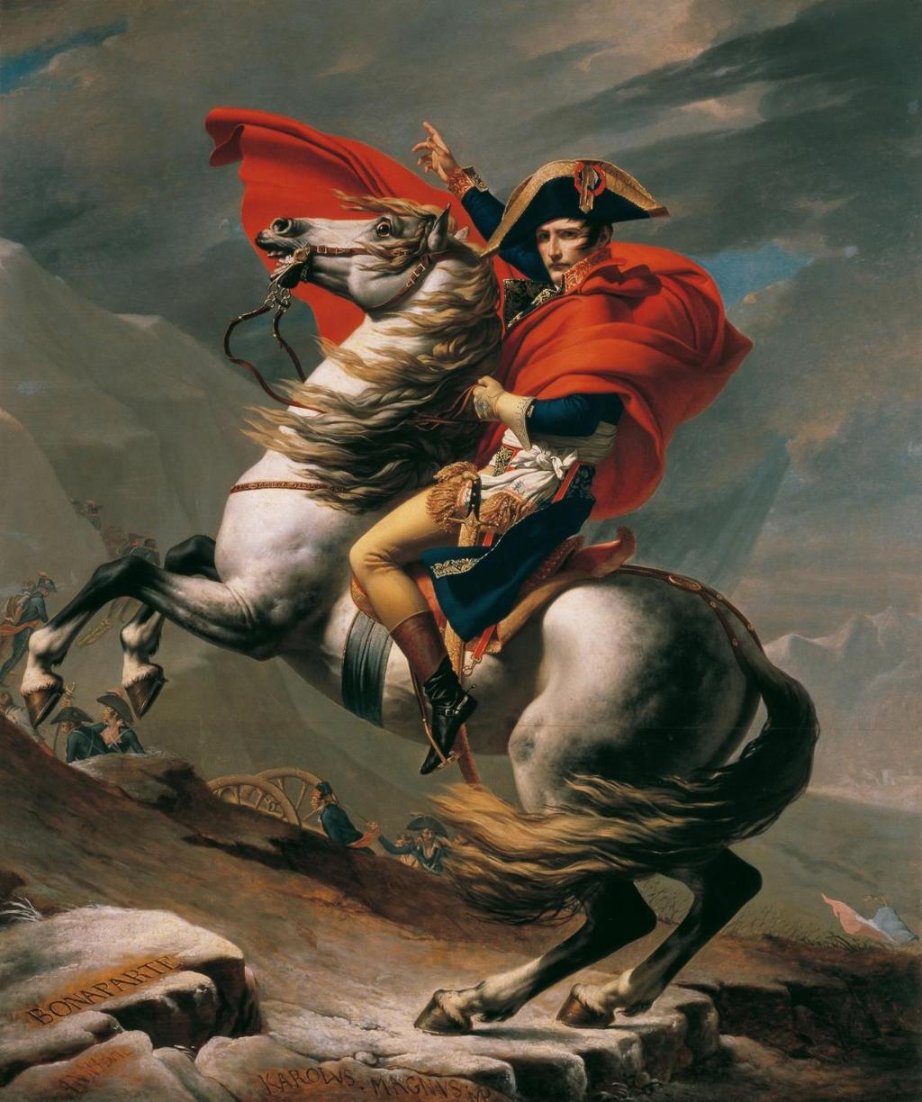 Napoleón cruzando los Alpes, de Jacques Louis