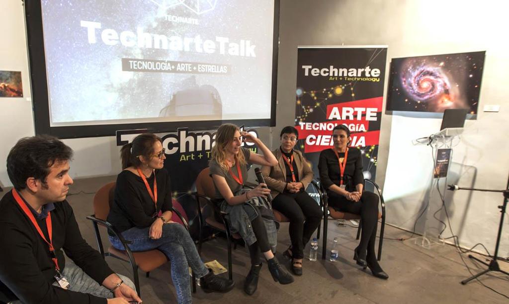 // Conocimiento -> Technarte Talks Importantes figuras del ámbito tecnológico y artístico acercan últimas tendencias y novedades al público general.