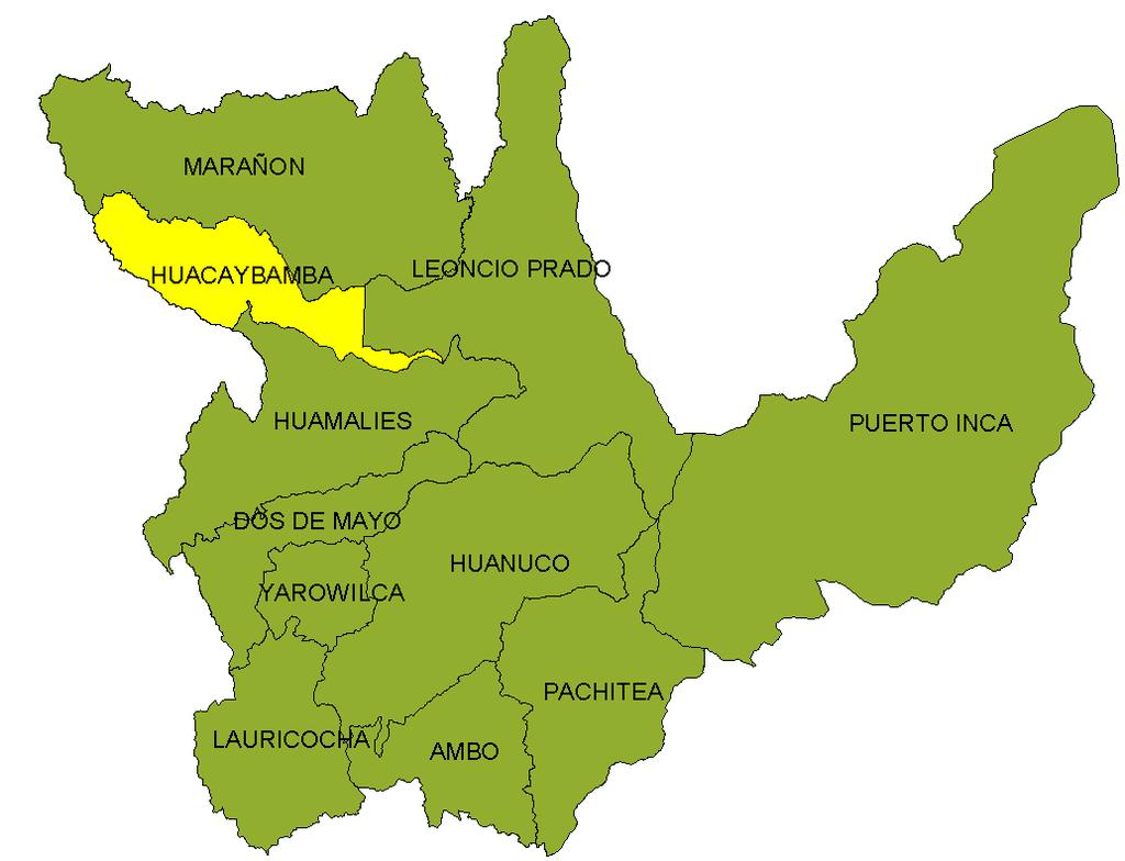Departamento: Huánuco Provincia: Huacaybamba Distrito: Canchabamba Estado