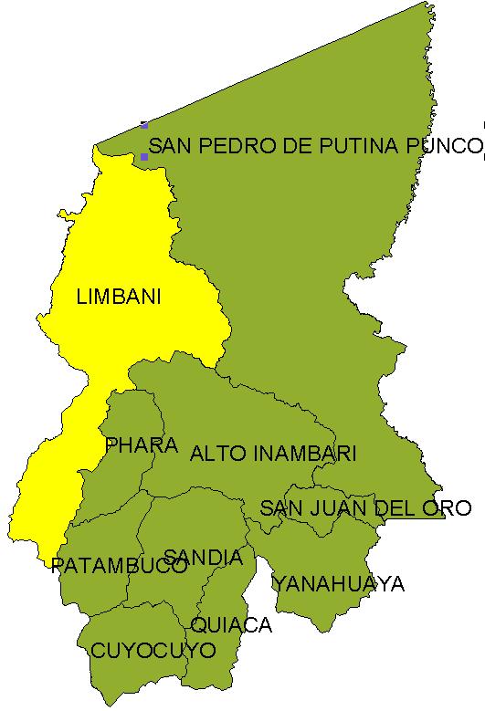 Departamento: Puno Provincia: Sandia Distrito: Limbani Estado Civil Total Soltero 838 744 1582 Casado 145 128 273 Viudo 5 5 Total 983 877 1860 Grupo