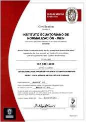 Certificación ISO 9001:2008 15 de marzo del 2012 Re-Certificados ISO 9001 15 de Febrero del 2013 Actualización de