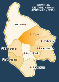 DIS DISTRITO DE ONGOY El distrito de Ongoy, se encuentra en la sierra sur del Perú, es un distrito de la provincia de chincheros, Departamento de Apurímac.
