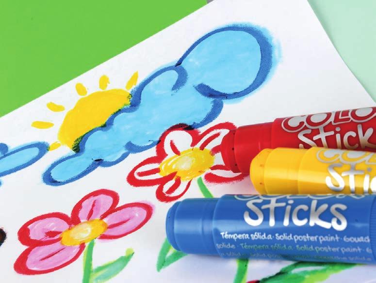Color Sticks y Pinta y colorea Témpera sólida para