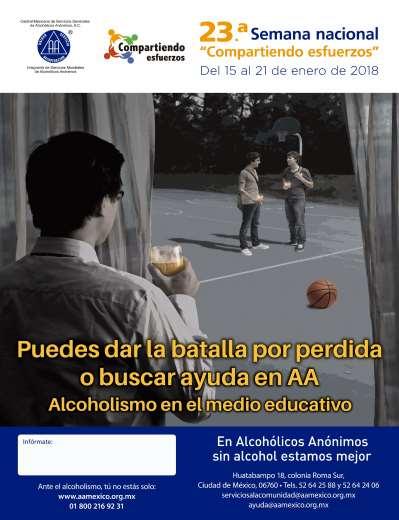 2018. XXIII Semana tema: Alcoholismo en el medio educativo.