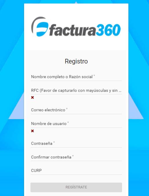3. ACCESO AL SISTEMA Para poder tener acceso al sistema Factura360 es necesario registrarse en la siguiente dirección: https://cfdi360.