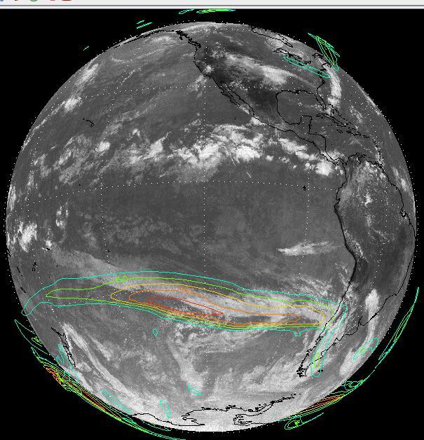 Ríos Atmosféricos 30 de Julio 2014 1800 UTC Imagen Infrarroja (GOES)