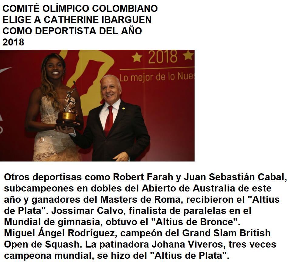 En el siguiente video observamos la condecoración que le fue concedida por el Presidente Iván Duque a la mejor deportista del mundo Catherine Ibarguen. https://www.pscp.