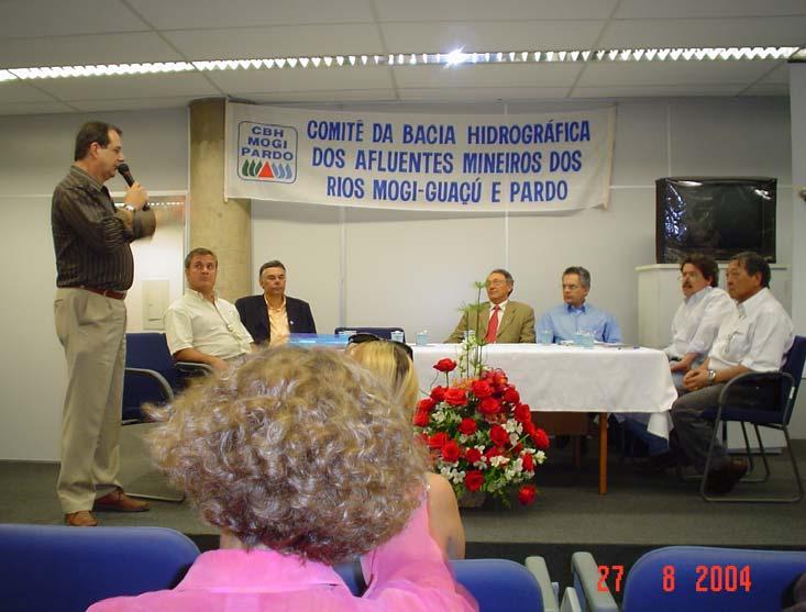 Cronologia del Proceso de Articulación 08/2004 Primeira reunión de los de Recursos Hídricos Poços de Caldas contócon la presencia de cinco