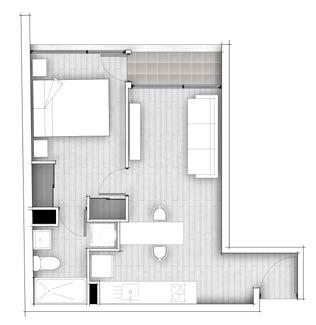 47,18 m 2 2 Dorm + 2 Baños Depto tipo A Superficie útil terraza: