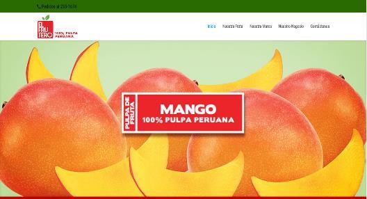 Figura 28. Página Web de EL FRUTERO. Fuente: www.elfrutero.pe Sus clientes son usuarios finales y sus productos son ofrecidos en supermercados.