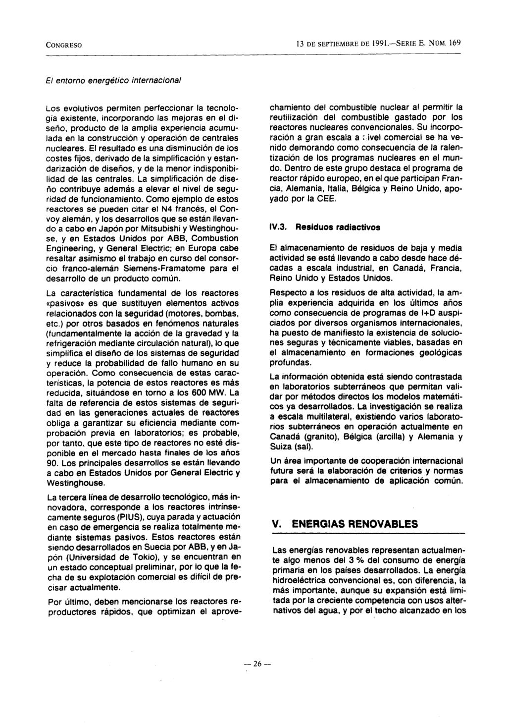 CONGRESO 13 DE SEPTIEMBRE DE 1991.-SERIE E. NÚM.