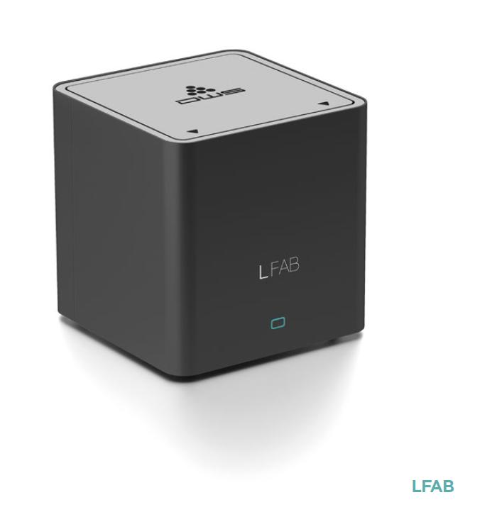 LFAB LFAB es la innovadora impresora 3D para la producción de restauraciones certificadas de Clase IIa en menos de veinte minutos.