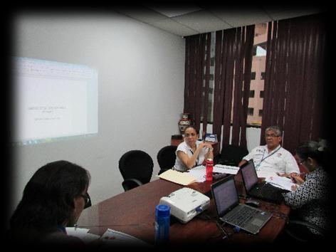 Virginia Castillero, Cyntia Domínguez y Giancarlo Rodríguez, del Equipo Técnico de la Secretaría Técnica del Gabinete Social, realizaron una reunión de trabajo con la
