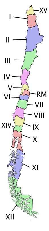 Mapa político de Chile* Casos confirmados de Influenza A (H1N1) en Chile* Región Casos RM Metropolitana 218 X Los Lagos 43 VIII Bío Bío 22 VI O Higgins 11 V Valparaíso 7