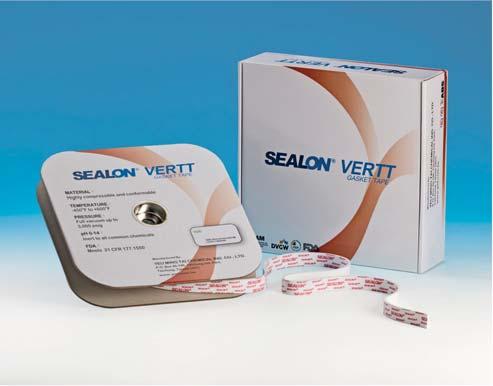 SEALON VERTT Gasket Tape Características Consiste en una cinta de SEALON VERTT con un autoadhesivo en una de sus caras. Presenta todas las ventajas del PTFE expandido.