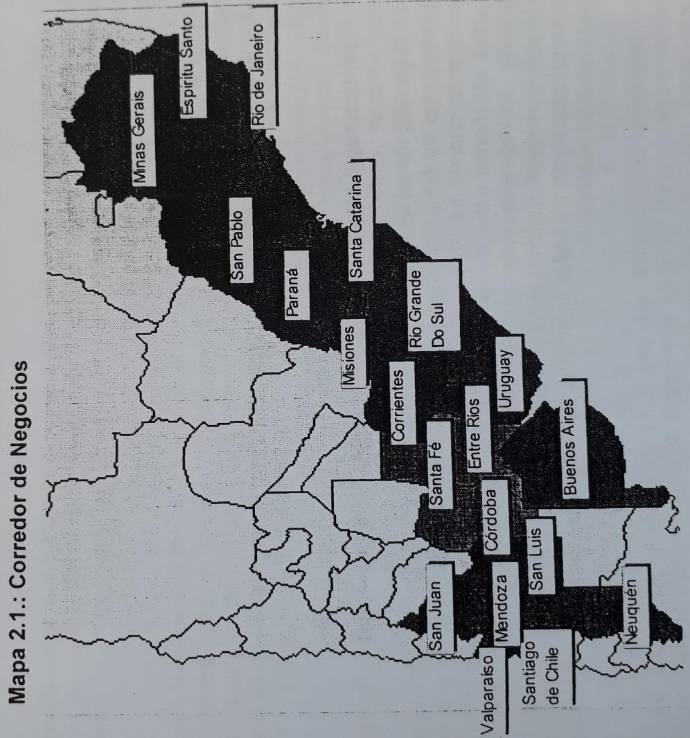 Contribución de la Academia de Derecho y la Bolsa de Comercio de Córdoba al desarrollo de la Región Centro (Argentina) y el Corredor Bioceánico Central Año 1996 Región Centro y Corredor Bioceánico