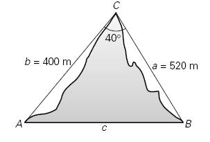 19. La figura queda: Mediante el teorema del coseno: c = 400 + 50 400 50 cos 40º c = 4,5 m =AB 0.